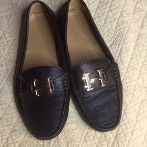Vintage Hermès loafer black leather